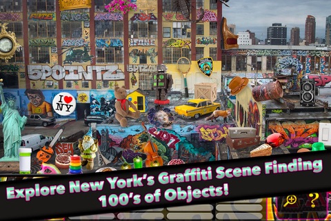 New York Graffiti Hidden Object - Pic Puzzle Spot Differences Spy Objects Kids Fun Game screenshot 2
