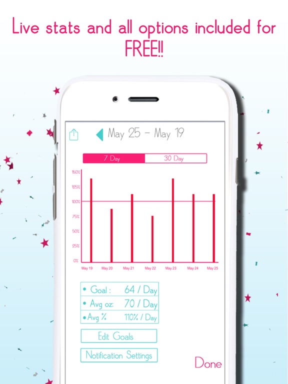 Screenshot #2 for Water Tracker Daily: Hydration Balance App Logger with Reminder and Intake Counter and Log Monitor