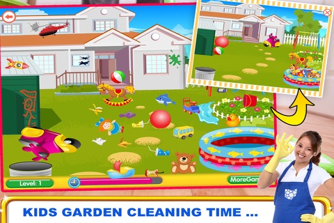 kids - Garden, Office & Garage - Cleaning And washing Games screenshot 2