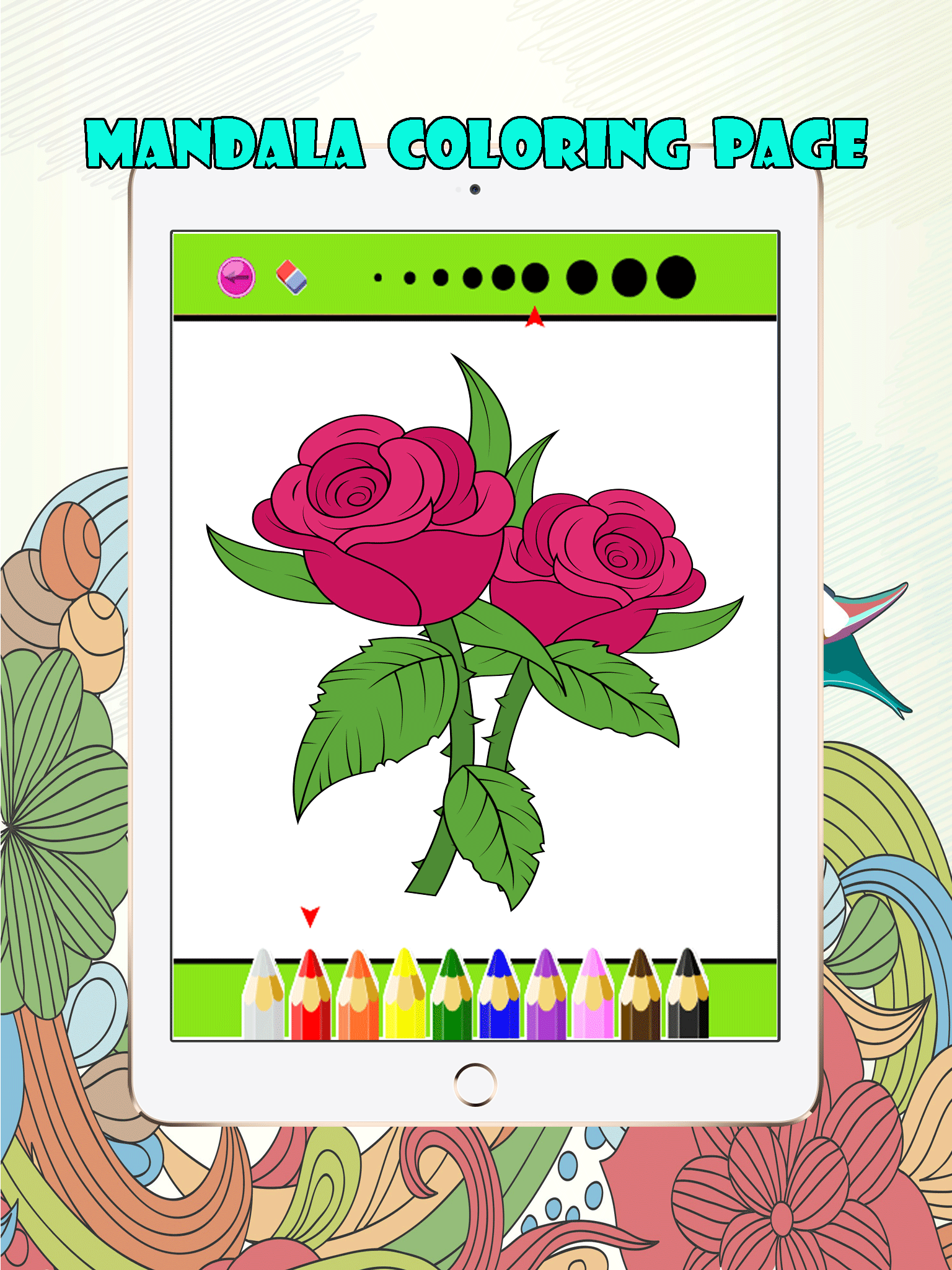 Mandalas and Florist Coloring Book For Adult : Best Colors Therapy Stress Relieving  Free