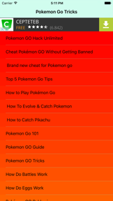 CHEAT For Pokemon Go screenshot