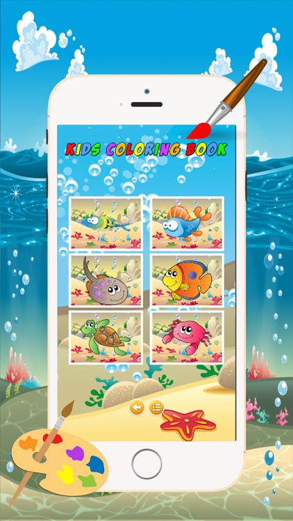 Marine Animals Coloring Book - All in 1 Sea Animals Drawing and Painting Colorful for kids games free screenshot-4