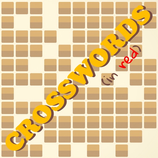 Crosswords in Red Icon