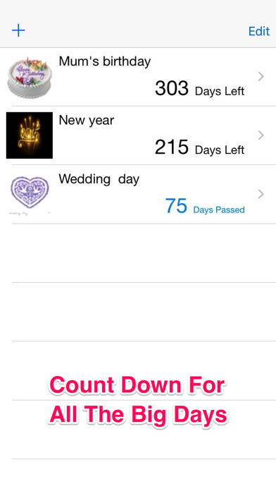 Screenshot #1 pour Days Until Date Alarm - New Years, Wedding, Birthday Countdown