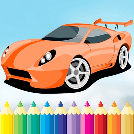 Sports Car Racing Coloring Book - Drawing and Painting Vehicles Game HD, All In 1 Series Free For Kid Icon