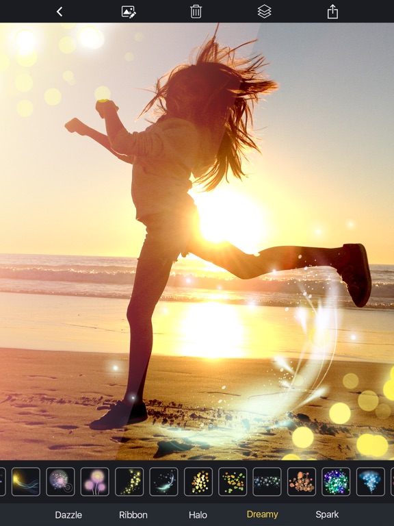 Bokeh Photo Editor – Colorful Light Camera Effects iPad screenshot 4 - Productivity app