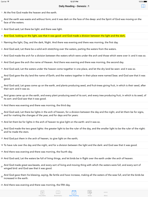 Screenshot #5 pour ASV Bible: Easy to use American Standard Version Bible app for daily offline Bible Book reading