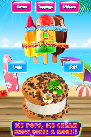 Beach Dessert Food Maker - Ice Cream Frozen Popsicles, Snow Cones, Candy Apples & Ice Cream Truck Games FREE screenshot 3