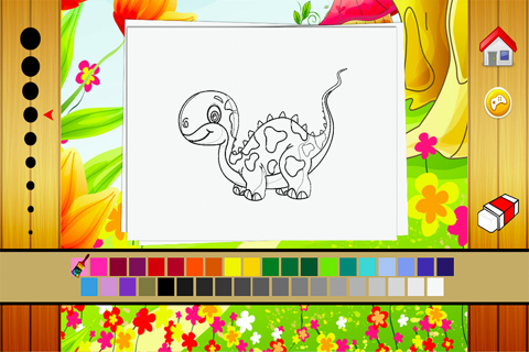 Dinosaur Coloring Book HD 2 -  Drawing and Painting Colorful for kids games free screenshot 3