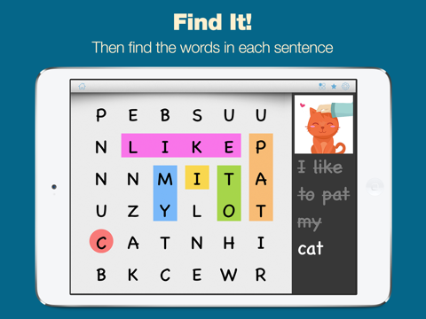 Simple Sentence Maker - Read and Build Your First Sentences iPad screenshot 3 - Education app