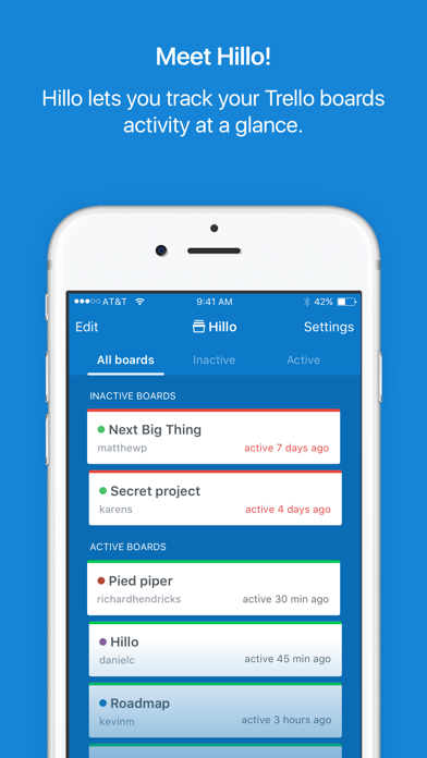 Hillo for Trello screenshot