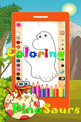 Game screenshot Dinosaur Coloring Pages Game Free For Kindergarten hack