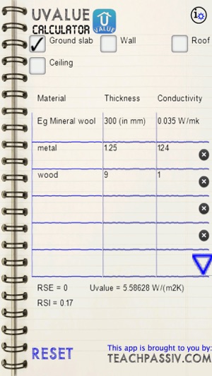 U-Value Calculator