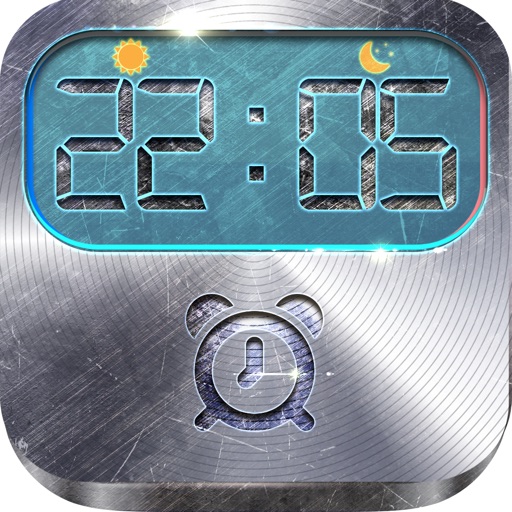 Clock Metallic Alarm : Music Wake Up Wallpapers , Frames and Quotes Maker For Pro icon