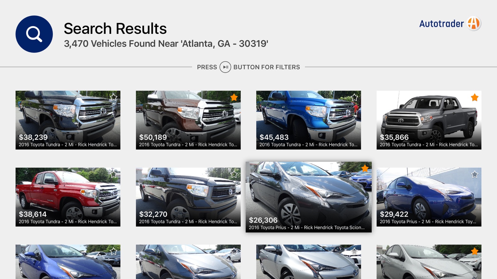 Autotrader - Shop & Buy Cars apple_tv screenshot 2