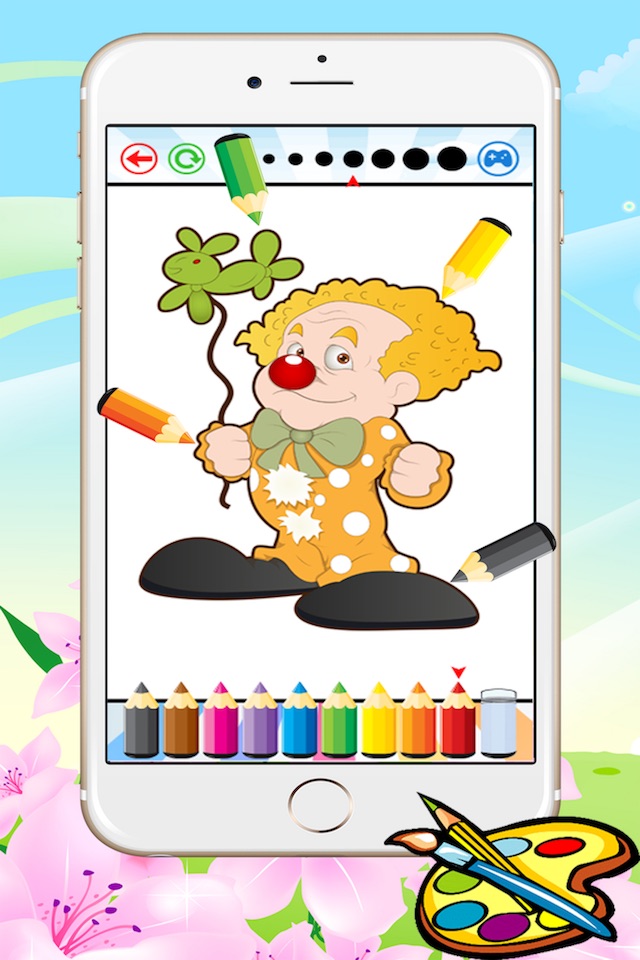 Circus Coloring Book for Kids - Toddlers drawing free games screenshot 2