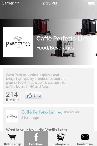 Caffe Perfetto Ltd screenshot 4