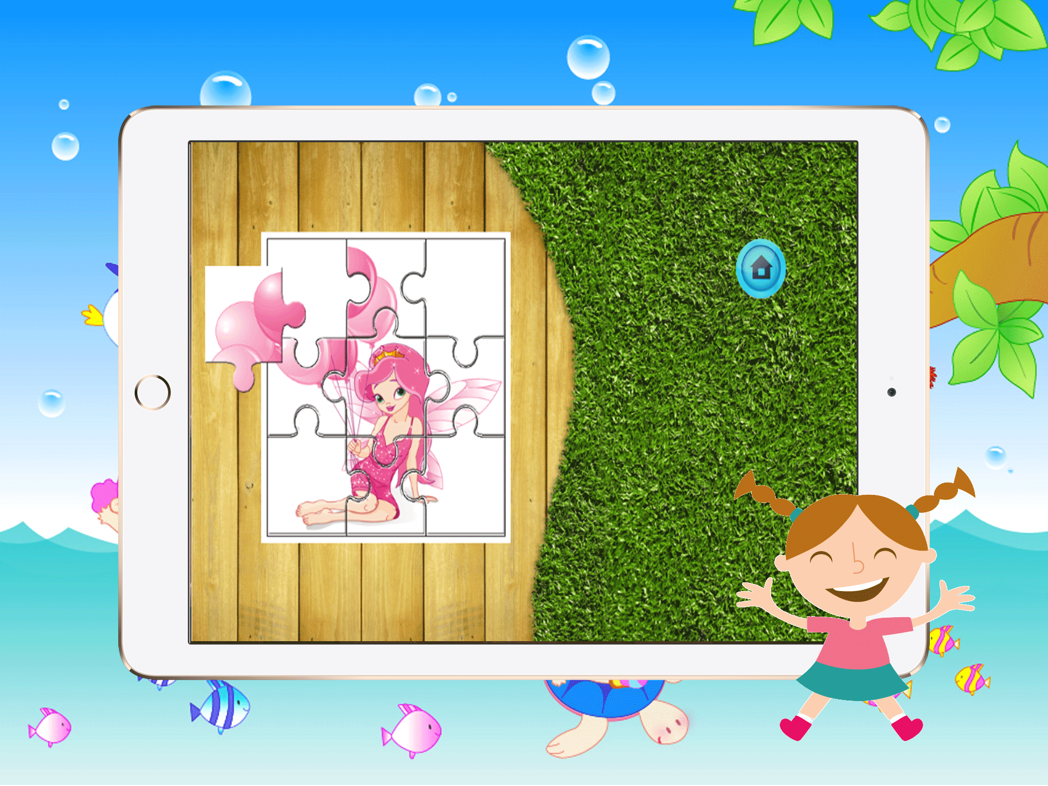 Jigsaw Puzzle Princess - Amazing HD Cartoon Girl for Kids and Adults Fun and free screenshot 5