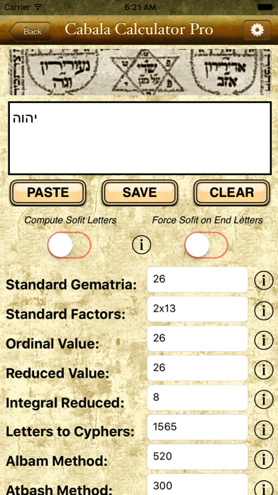 Cabala Calculator Pro Screenshot 3