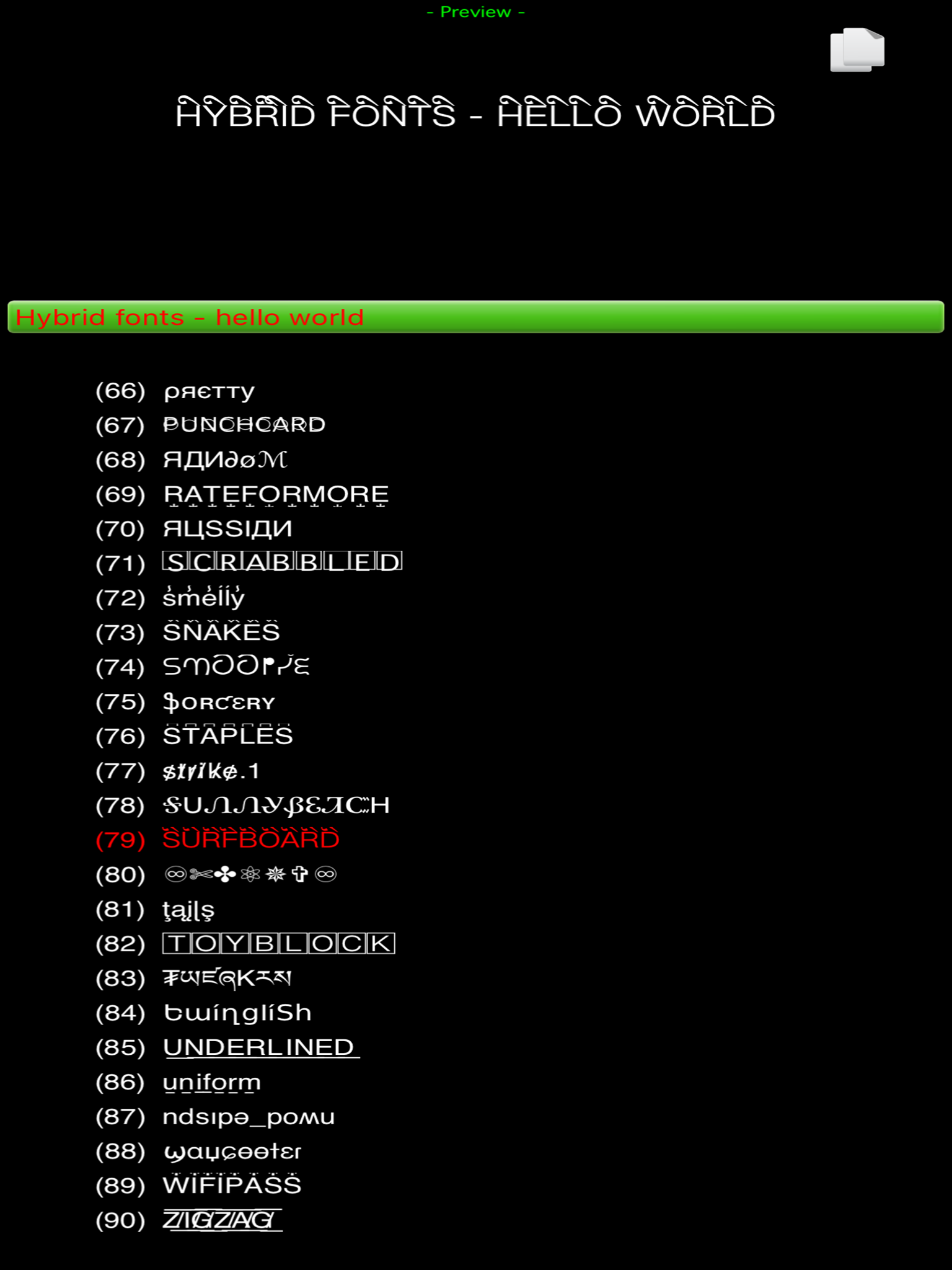 Hybrid Fonts : ⓒⓞⓞⓛ Text Fonts screenshot 9