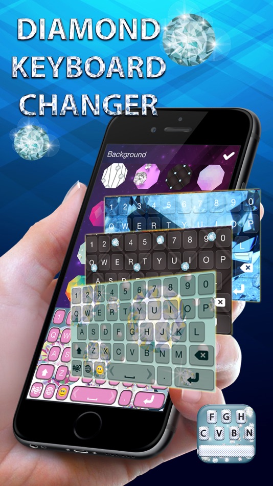Diamond Keyboard Changer – Shiny Skins and Themes with Glitter Color Text Font.s - 1.0 - (iOS)