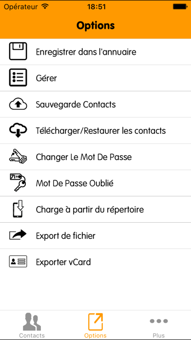 Screenshot #2 pour eContacts Lite : Phonebook Backup