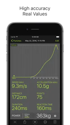 Captura 2 Punches - measuring power and speed iphone