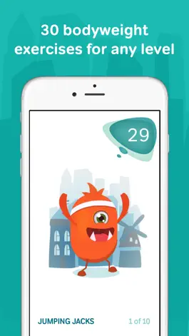 Game screenshot 7 minute workouts with lazy monster PRO: daily fitness for kids and women apk