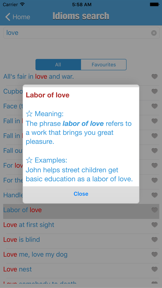 Advanced Idioms Dictionary screenshot