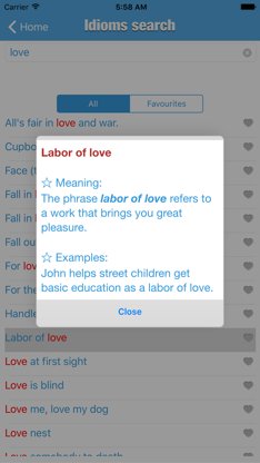Advanced Idioms Dictionary screenshot 3