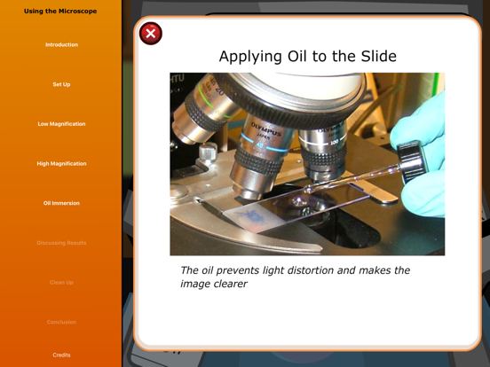 Virtual Labs: Using a Microscope iPad screenshot