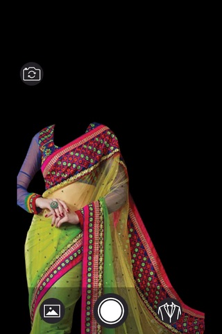 Designer Saree -Latest and new photo montage with own photo or camera screenshot 3