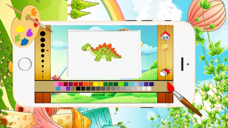 Dinosaur Coloring Book HD 1 - All in 1 Dino Drawing and Painting Colorful for kids games free