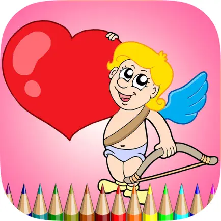 The Valentines Coloring Book: Learn to color and draw Valentine's Day card, Free games for children Cheats