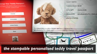 Teddy Bear Passport / Travel Photo Card ID Maker with Travel Stampsのおすすめ画像1