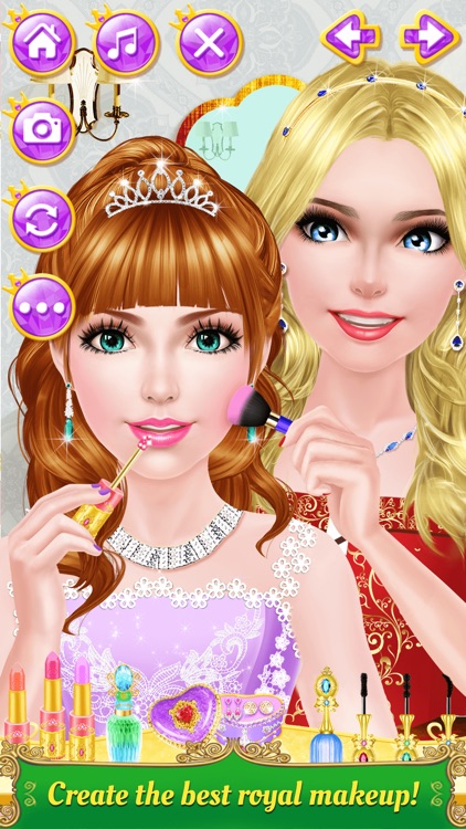 Princess Sisters Salon - Royal Beauty Makeover: SPA, Makeup & Dress Up Game for Girls