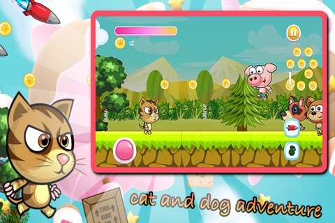 猫と犬外出 - 子供のための動物ランゲームの冒険のおすすめ画像2