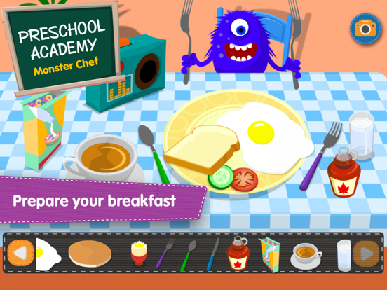 Screenshot #6 pour Monster Chef - Baking and cooking with cute monsters - Preschool Academy educational game for children