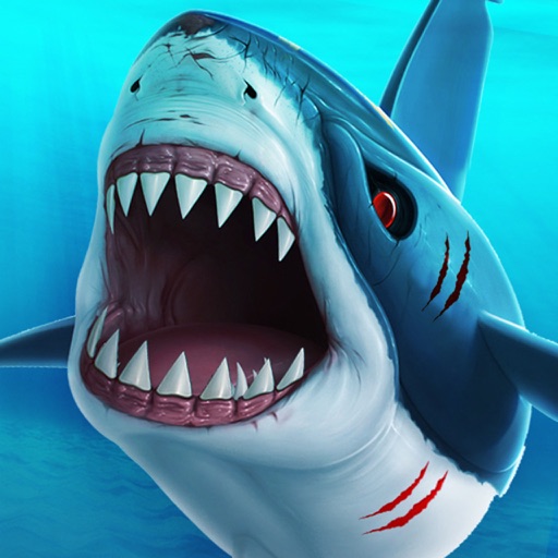 Shark Attack Adventure. Hungry Great White Dash Beach 3D Icon