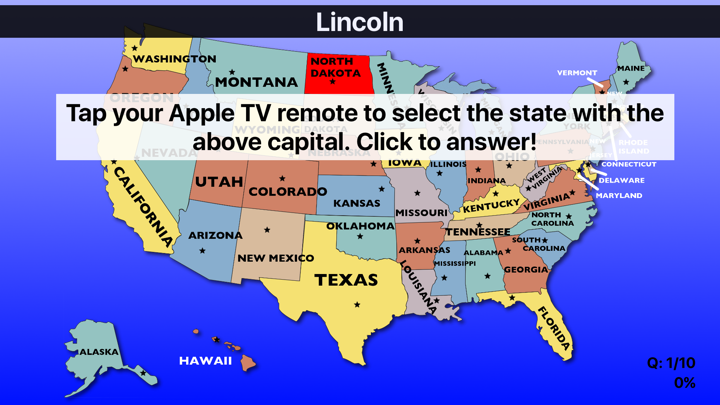 Screenshot #1 pour United States Map Quiz: US Geo
