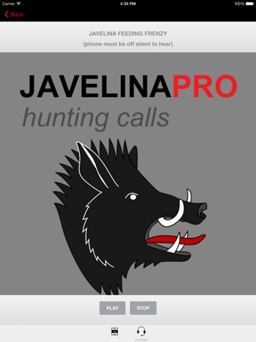 REAL Javelina Calls & Javelina Sounds to use as Hunting Calls (ad free-) - BLUETOOTH COMPATIBLE screenshot 2