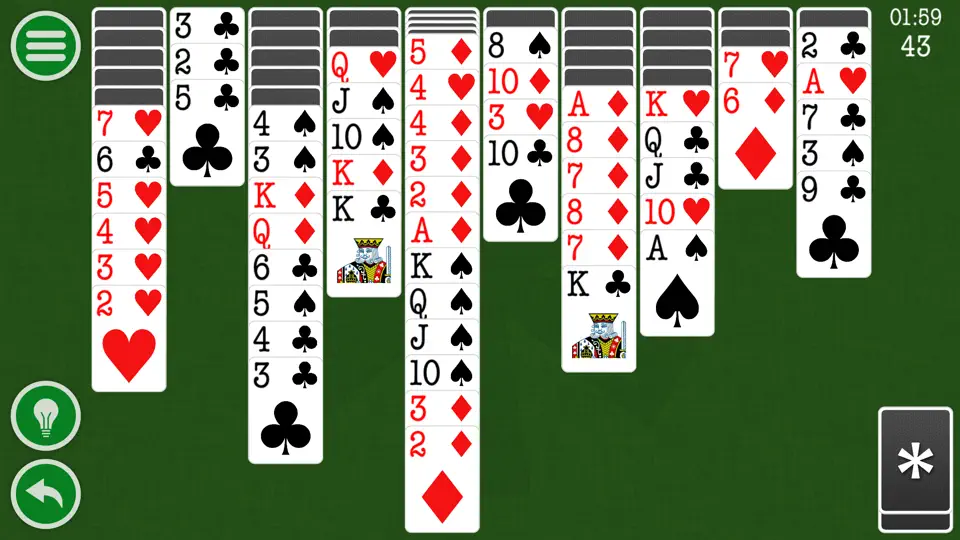 Captura de pantalla de Spider Solitaire Classic Patience Game Free Edition By Kinetic Stars KS en iPhone 2