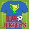 サッカースポーツチームの推測男性プレイヤーのシャツとバッジ - サッカーのユーロ2016ジャージクイズ