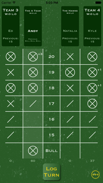 Cricketeer With Friends - Interactive Darts Scoreboard for Cricket iPhone screenshot