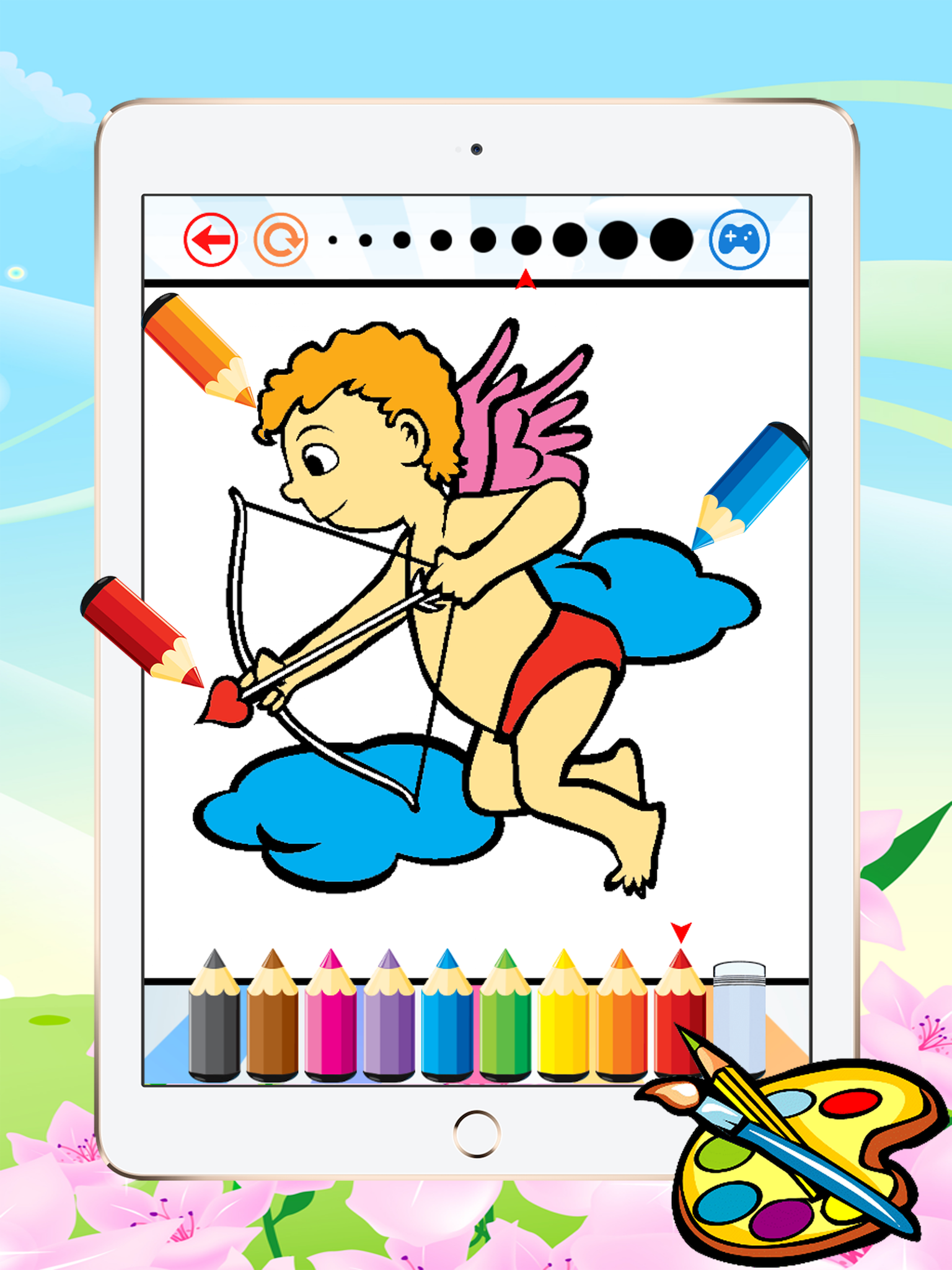 Valentine Day Coloring Book - All In 1 Drawing, Paint And Color Games HD For Good Kid screenshot 9