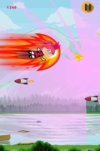 Rocket Girl : Flying Challenge for Pink Princess screenshot 4