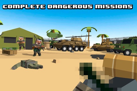Cube War: Military Battlefield 3D screenshot 3