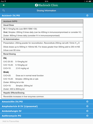 Screenshot #6 pour Blackrock Clinic Antimicrobial Guidelines in Adults