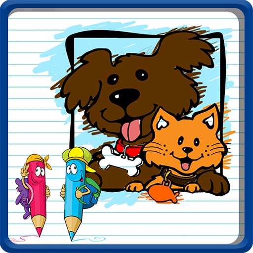 Pets Coloring Book Icon