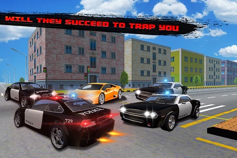 Crazy Police Pursuit Highway Race - Cops Vehicles Driving Simulator and Criminals Escape Silent Mission screenshot 3